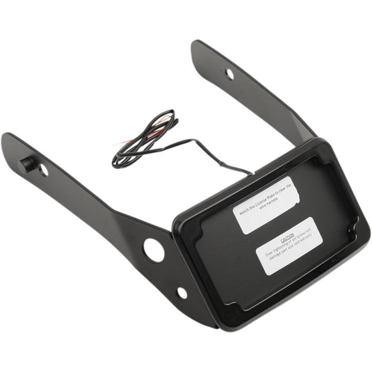Cycle Visions CV4661B Curved License Plate Frame and Mount - Black