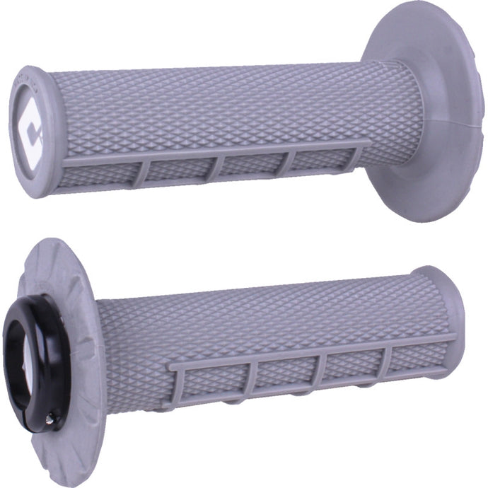 Odi J33HWG-B ATV MX Half Waffle V2 Lock on Grips - Soft Gray/Black