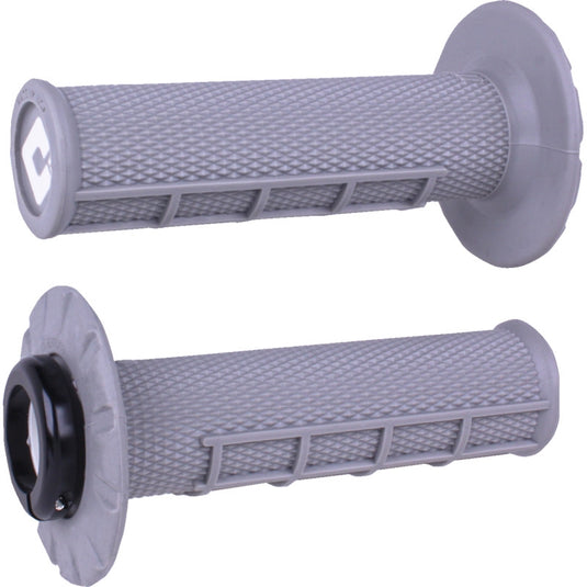 Odi J33HWG-B ATV MX Half Waffle V2 Lock on Grips - Soft Gray/Black