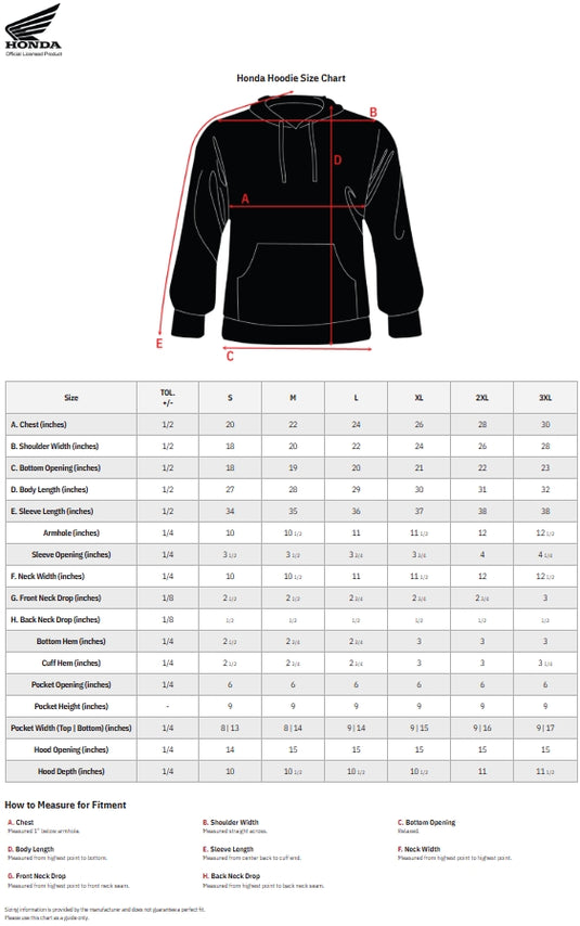 Honda Collection Honda Wing Hoodie (Small, Blue/White)