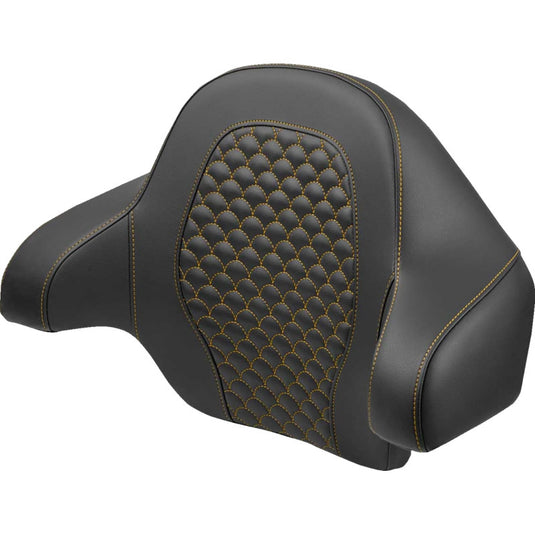 Saddlemen 814-07-20907 Roadsofa Tour-Pak Backrest Pad for King Tour-Pak - DS with Gold Stitching