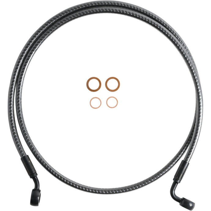 Magnum 76148SW Karbonfibr E-Z Align Single Disc Front Brake Line - 35deg. Top Angle - 48in