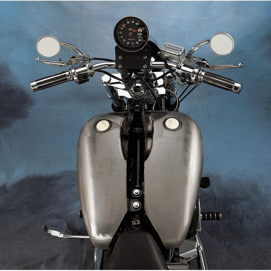 Drag Specialties DS-391291 5.2 Gal Two-Piece Flat-Side Gas Tank w/ Dual Screw-In Caps - 2in. Extended