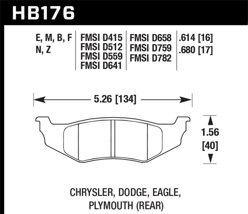 Load image into Gallery viewer, Hawk Performance HB176N.614 HAWK HP+ Brake Pad Sets
