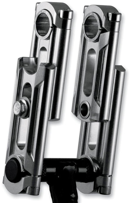 Rox Speed Fx 1R-HA46SE Elite Height-Adjustable Snowmobile Handlebar Riser - Clear Anodized - 4-6in.