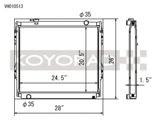 Koyo VH010513 KOY Racing Radiators