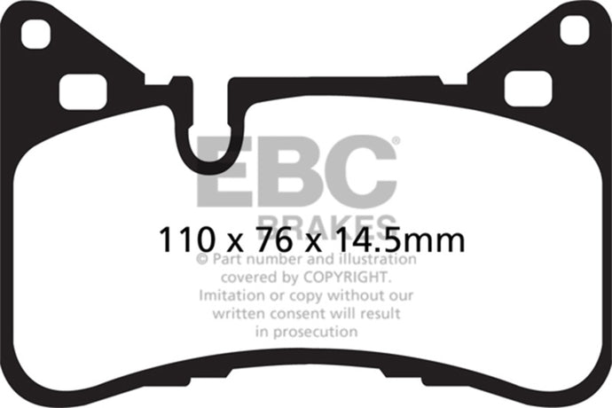 Ebc DP42117R EBC Yellowstuff Brake Pad Sets
