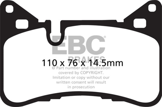 Ebc DP42117R EBC Yellowstuff Brake Pad Sets