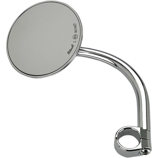 Biltwell Inc. 6503-501-531 4in. Round Utility Mirror with Clamp On Mount for 1in. Bar - Chrome