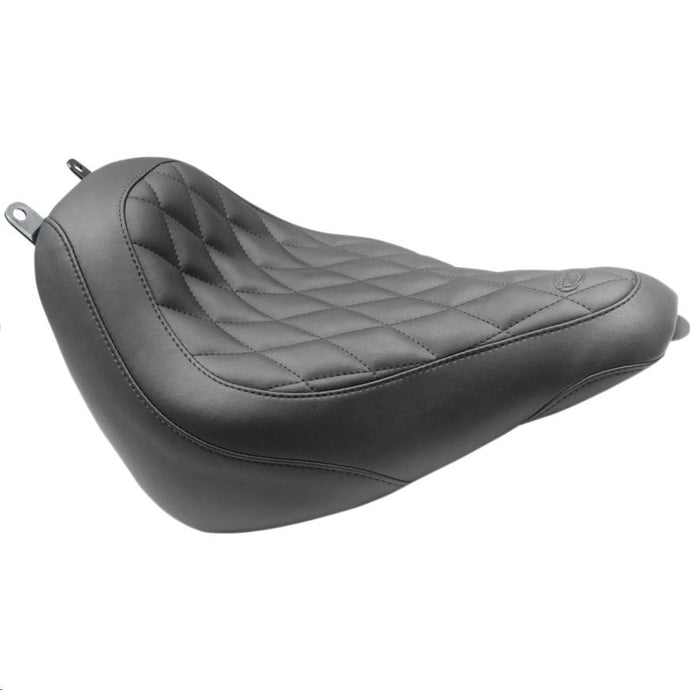 Mustang 83008 Wide Tripper Solo Seat - Diamond Stitch - Black