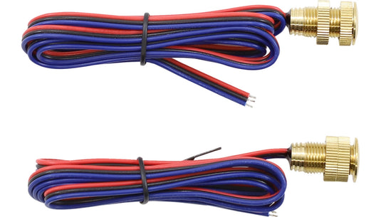Paul Yaffe Originals PYO:BOLTS-BRK-BR Lightning Bolts Super Bright LEDS - Red - Brass