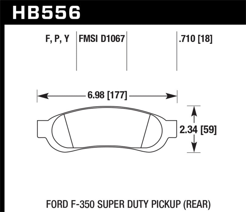 Load image into Gallery viewer, Hawk Performance HB556P.710 HAWK Super Duty Brake Pad Sets
