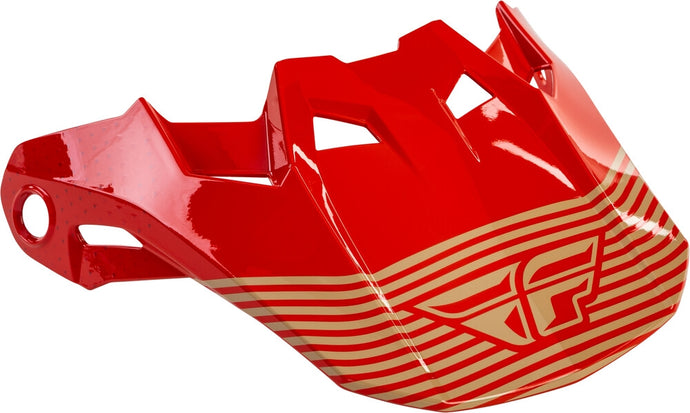 Fly Racing Visor for Formula CC Helmets - Primary Red/Khaki - XL to 2X