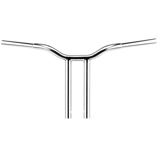 La Choppers LA-7337-10 1-1/4in. Straight Risers for Welded Kage Fighter T-Bars - Chrome