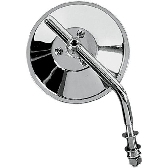 Drag Specialties DS-302050 Custom Smooth Back Round Mirror - 4in.