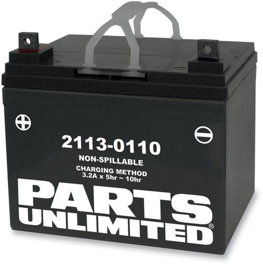 Parts Unlimited 2113-0092 AGM Factory Activated Maintenance-Free Battery