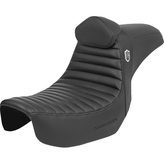 Saddlemen SC80604TB Pro Series SDC Performance Gripper TR CF Seat with Drivers Backrest