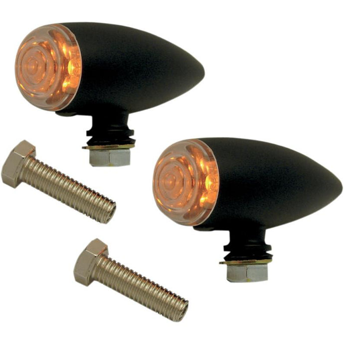 Pro-One Performance 400370B Bullet Marker Lights - Smooth - Black Powder Coat