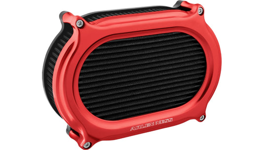 Arlen Ness 600-210 Stage II Oval Air Cleaners - Red Anodized