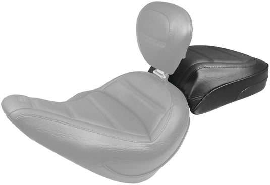 Mustang 79028 Standard Touring Passenger Seat with Backrest - Quad Stitch - Black