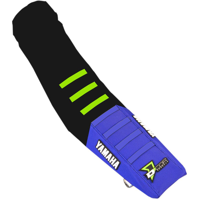 Dcor 30-50-467 Factory Reinforced Seat Cover - Front Black w/ Green, Rear All Blue (2019 Star Team Replica)