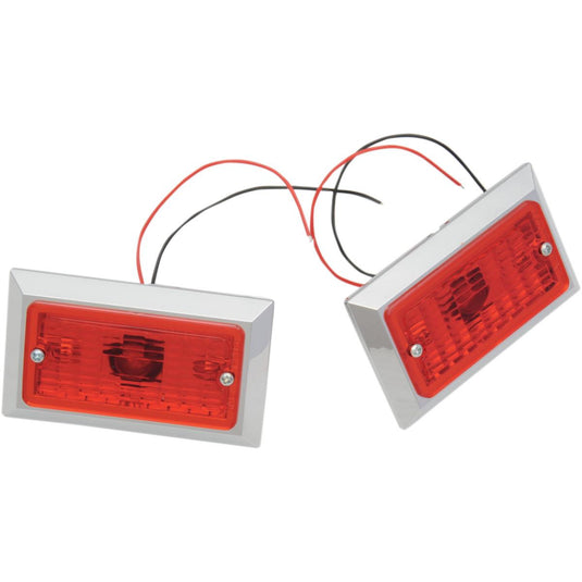Chris Products 0814R-2 Marker Lights - Dual Incandescent with Red Lens