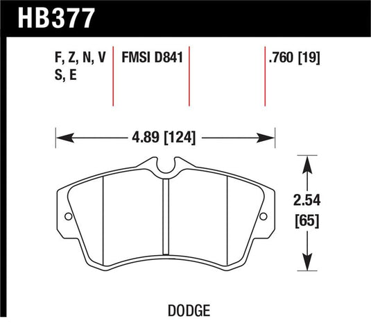 Hawk Performance HB377F.760 HAWK HPS Brake Pad Sets