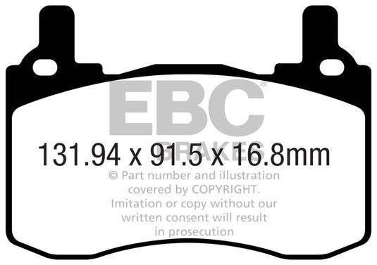 Ebc DP42357R EBC Yellowstuff Brake Pad Sets