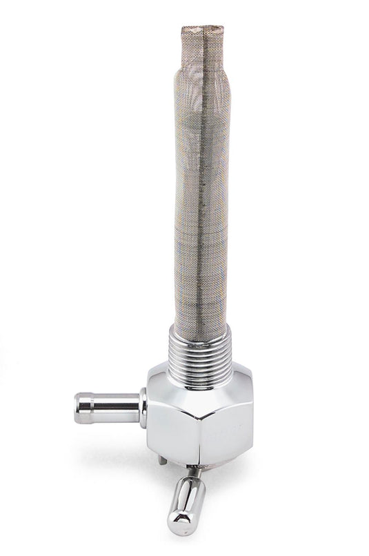 Pingel 1211-CH Power-Flo Petcock - 90deg. Outlet Facing Forward - Chrome