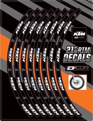 Dcor 40-80-204 Rim Decal - KTM 21in. - Front