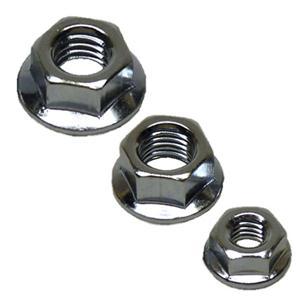 Drag Specialties DS-190662 Chrome Hex Nuts - 3/8in.- 24