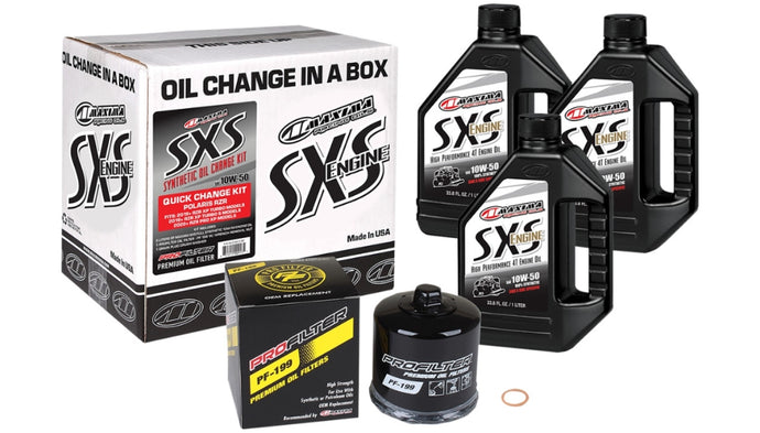 Maxima Lubricants 90-219013-TXP SXS Synthetic Quick Oil Change Kit - 10W50