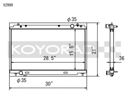 Koyo V2999 KOY Racing Radiators