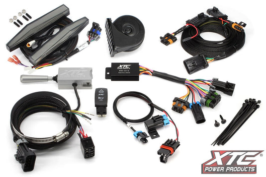 Xtc Power Products ATS-L-POL-M24U-DRL Auto Turn Signal Kit - with Billet Lever and Front DRL Lights Pol