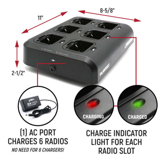 Rugged Radios 6PACK-GMR2 RGD Chargers