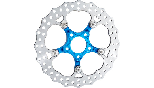 Arlen Ness 300-109 Spider Front Rotor - Blue Anodized - 12.6in.