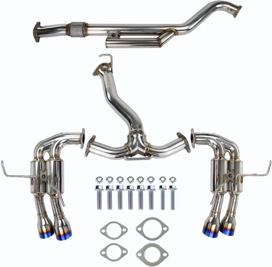 Invidia HS22WRXGM4ST INV Gemini - Titanium Tips