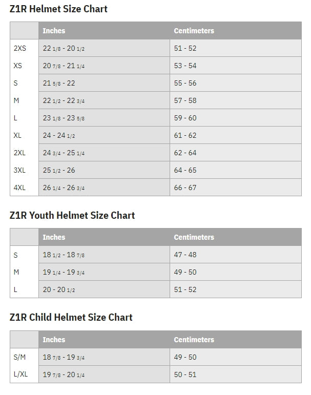 Z1R Rise Flame Child Helmet (Large - X-Large, Blue)