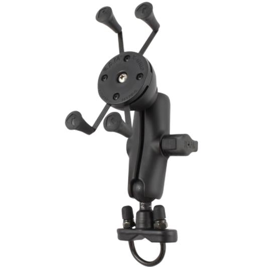 Ram Mounts RAM-B-149Z-UN7 RAM Handlebar Rall Mount with Zinc-Coated U-Bolt Base and Universal X-Grip Phone Holder