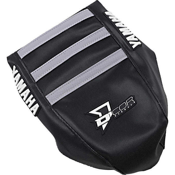 Dcor 30-50-134 Factory Reinforced Seat Cover - Black Sides/Black Top with Gray Ribs