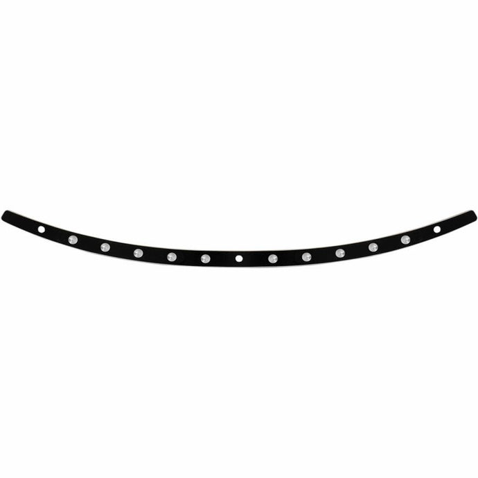 Memphis Shades MEB0943 Stainless Steel Dish Windshield Trim - Black Contrast