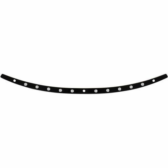 Memphis Shades MEB0943 Stainless Steel Dish Windshield Trim - Black Contrast