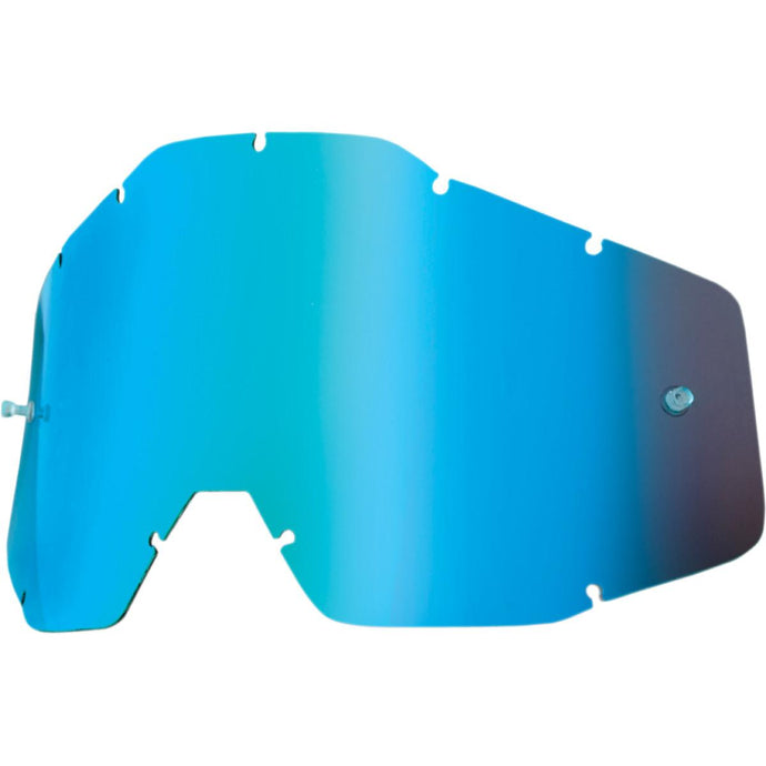 100% Dual Anti-Fog Lens for Racecraft/Accuri Goggles - Mirror Blue