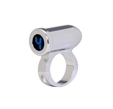 Dakota Digital PGR-1000-F PGR-1000 Series Programmable Gear Indicator - Flush Mount - Chrome/Blue