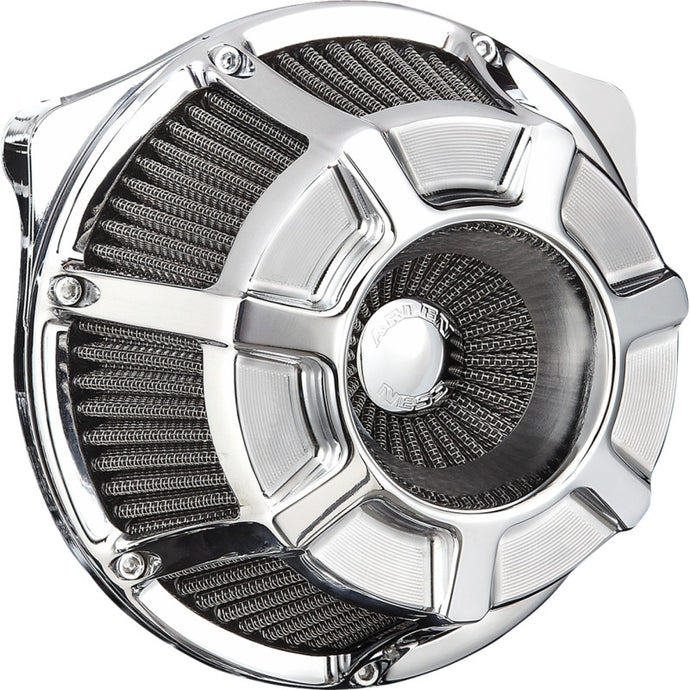 Arlen Ness 600-226 Inverted Series Air Cleaner Kit - Beveled - Chrome