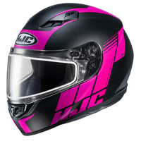HJC CS-R3 Mylo Snow Helmet with Dual Lens Shield Semi-Flat Pink (MC-8SF) Black