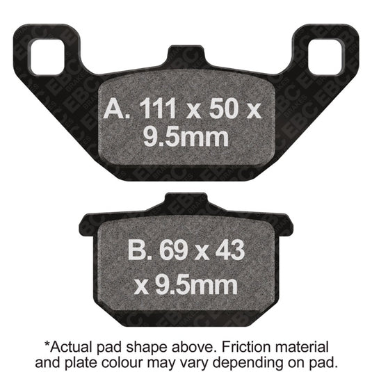 Ebc Powersports FA85V EBC Semi-Sint Vee Brake Pads