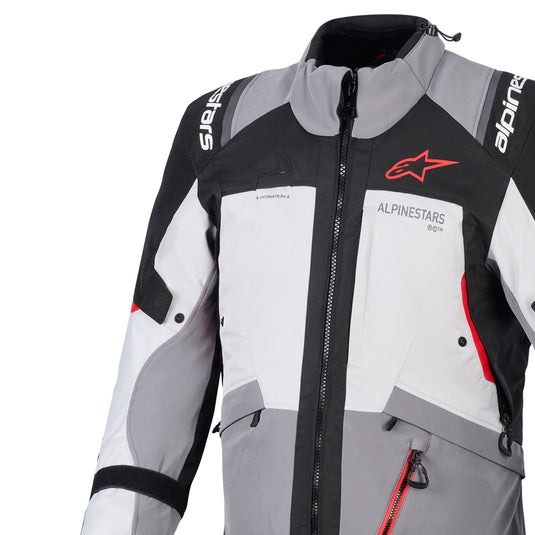 Alpinestars Andes V4 Drystar Jacket (XXX-Large, Dark Gray/Ice Gray Black/Bright Red)