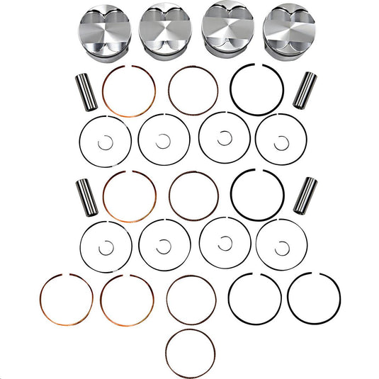 J.E. Pistons 167679 Round Piston Kit - Standard Bore 81.00mm, 12.3:1 Compression