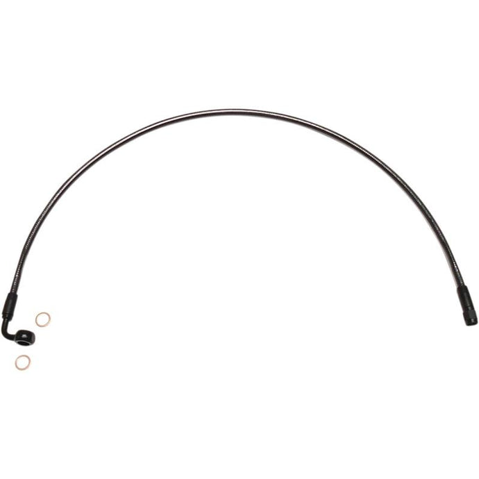 Magnum AS478022 Black Pearl Designer Series ABS Front Upper Brake Line - 12mm. 90deg. Banjo - 22in.